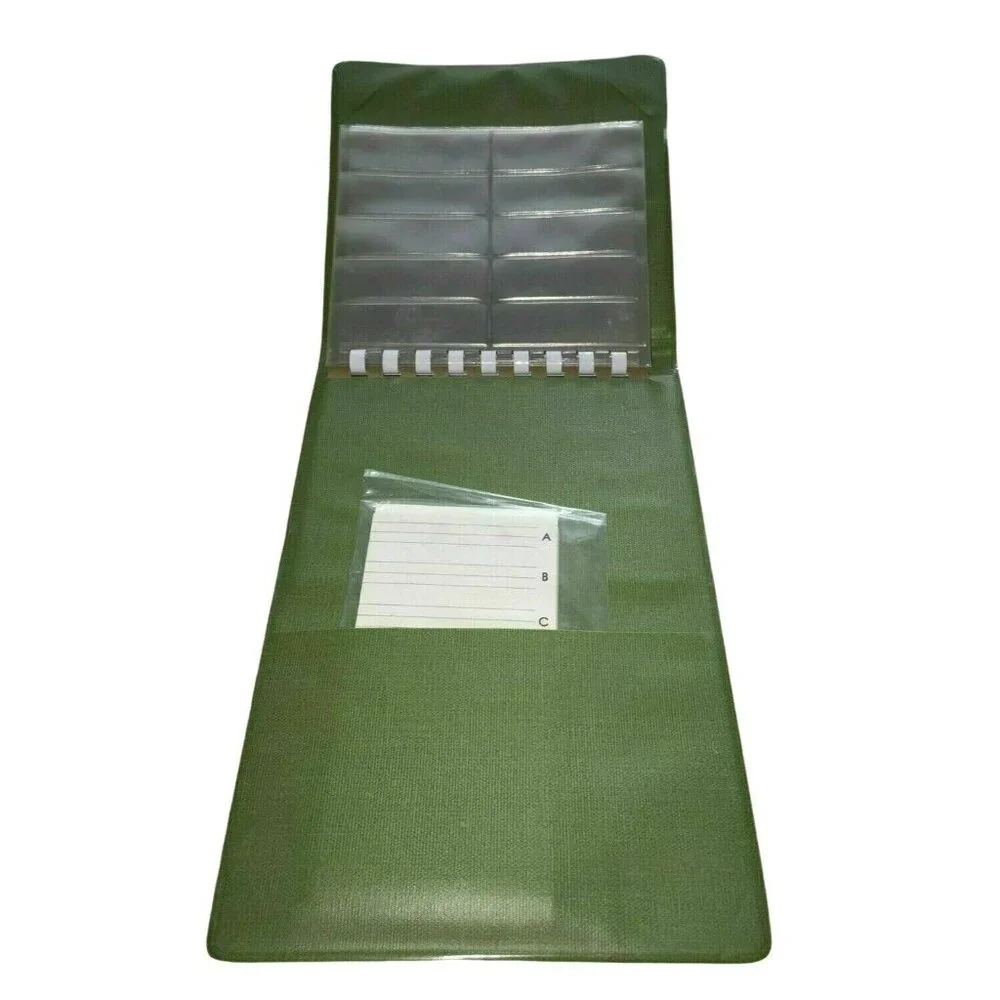 Vtg MCM Green Folding Address Book Notebook Phone Directory Memo Desk Pad Holder